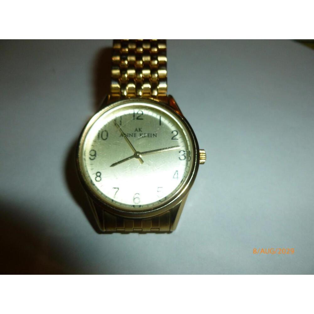 Anne Klein‎ Gold Tone Expansion Band Watch 10/8246 Y121E